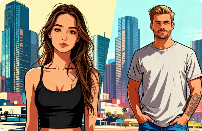 Turn a Portrait into Graphic Character Art